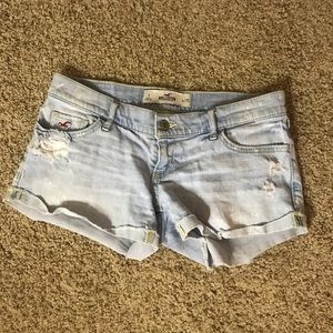 Light Washed Paint Splatter Shorts